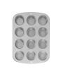 1 - WILTON PIASTRA TEGLIA FORNO STAMPO STAMPI 12 MINI MUFFINS MUFFIN PICCOLI