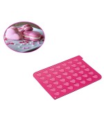 1 - Tappeto silicone 42 macarons cuore Silikomart MAC03