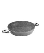 1 - AETERNUM BIALETTI TEGAME CASSERUOLA 2 MANICI PIETRA PETRA VERA 24 CM