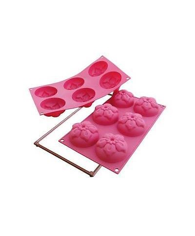 1 - SILIKOMART STAMPO IN SILICONE MULTIPORZIONE FORNO DOLCI 6 NARCISSUS SF 075