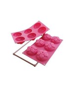 1 - SILIKOMART STAMPO IN SILICONE MULTIPORZIONE FORNO DOLCI 6 NARCISSUS SF 075