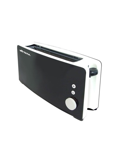 1 - ARIETE TOSTAPANE TOSTA LONG SLOT TOSTER GRIGLIA EXTRA LARGE NERO 1000W 127