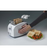 2 - ARIETE TOSTAPANE TOSTA PANE TBRUNCH METAL TIMER 2 PINZE ACCIAIO 600W 103