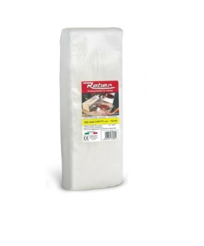 1 - 100 Buste goffrate Reber per sottovuoto cm 15 x 40 cm