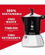 3 - Bialetti moka caffettiera Fiammetta Induction 2 tazze induzione nero