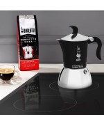 4 - Bialetti moka caffettiera Fiammetta Induction 2 tazze induzione nero