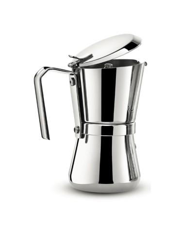 1 - Caffettiera Giannini acciaio 6 / 3 tazze Giannina 103