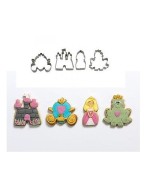 1 - DECORA SET 4 TAGLIABISCOTTI TAGLIAPASTA TAGLIA PASTA BISCOTTI PRINCIPESSA