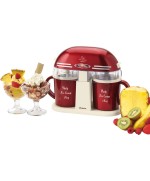 1 - ARIETE MACCHINA GELATO TWIN ICE CREAM MAKER GELATIERA DOPPIA 2 GUSTI 631