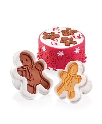 1 - Tagliabiscotti timbro 2 pz omino pan zenzero 630858  Tescoma