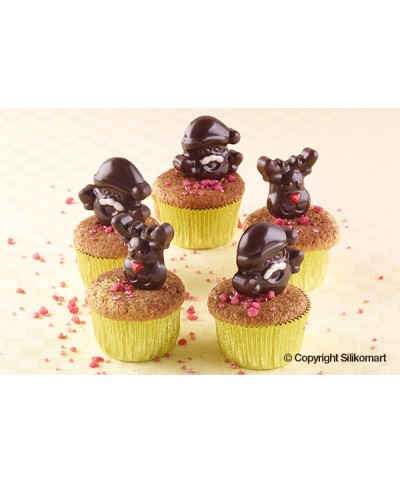 2 - SILIKOMART STAMPO SILICONE CIOCCOLATO MERRY XMAS RENNA BABBO NATALE SM 10
