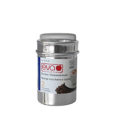 1 - EVA SPARGIZUCCHERO SPARGI ZUCCHERO E CACAO A VELO CAPPUCCINO ACCIAIO INOX