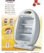 2 - JOHNSON STUFA ELETTRICA ALOGENA AL QUARZO 2 ELEMENTI FIAMMA 400/800 W