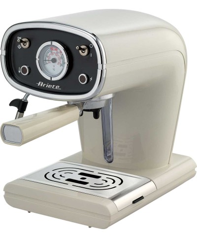 1 - ARIETE 1388 MACCHINA DA CAFFE' ESPRESSO CAFÈ RETRÒ CREMA CIALDE MACINATO