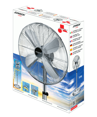 2 - Ventilatore a colonna Lusso Johnson Acciaio