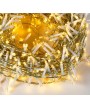1 - Catena luminosa Luci LED Bianco Caldo 1000 cavo trasparente