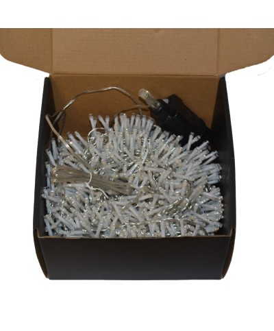 2 - Catena luminosa Luci LED Bianco Caldo 1000 cavo trasparente