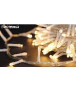 4 - Catena luminosa Luci LED Bianco Caldo 1000 cavo trasparente