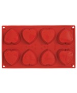 1 - PAVONI STAMPO MULTIPORZIONE CUORI MUFFIN STAMPI SILICONE 8 CUORICINI FR082