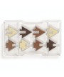 1 - DECORA STAMPO ABETE AD INCASTRO DI CIOCCOLATA DOLCI 8 CAVITÀ POLICARBONATO