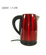 1 - Bollitore elettrico kettle 1,7 LITRI inox rosso 873301