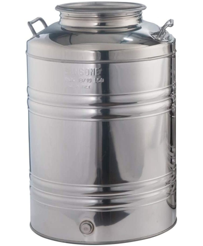 1 - Sansone fusto aggraffato 50 litri inox bidone olio F50-R