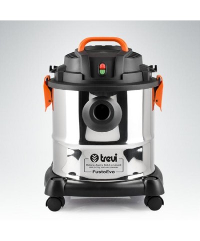 2 - TREVI BIDONE ASPIRA SOLIDI E LIQUIDI FUSTO EVO 1000 W 20 LT INOX ASP461