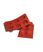 1 - SILIKOMART STAMPO DOLCI CIOCCOLATA SILICONE 6 PANDORINI PANDORO SF 100