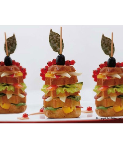 2 - SILIKOMART STAMPO DOLCI CIOCCOLATA SILICONE 6 PANDORINI PANDORO SF 100