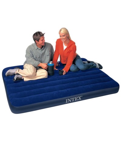 1 - Materasso gonfiabile 1 piazza e mezzo Intex 68578 Classic Downy