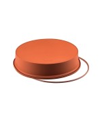 2 - Silikomart Stampo tortiera silicone Round Cake crostata liscio 22 cm