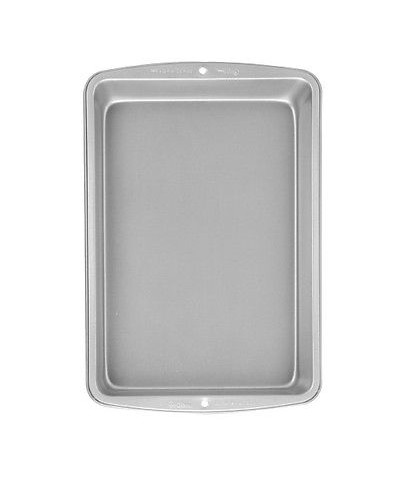 1 - WILTON STAMPO TEGLIA CUCINA DOLCI ANTIADERENTE IN ACCIAIO 28 X 18 H 4