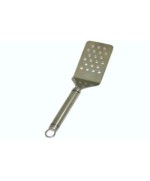 1 - EVA PALETTA FORATA OVALY" ACCIAIO INOX FORATA MANICO IN PP CM 27 X 6,5"