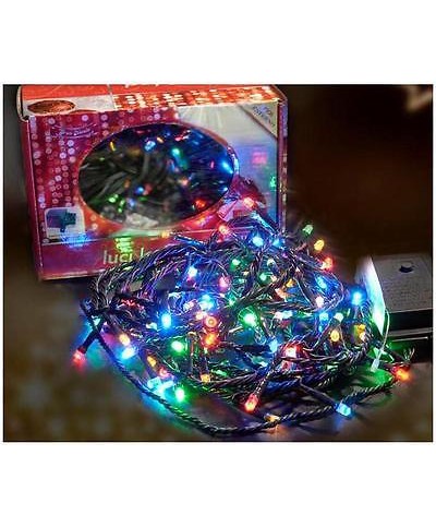 1 - 120 MINILUCCIOLE 6 MT LED MULTICOLOR NATALE CATENA MINI LUCI PROGRAMMABILI