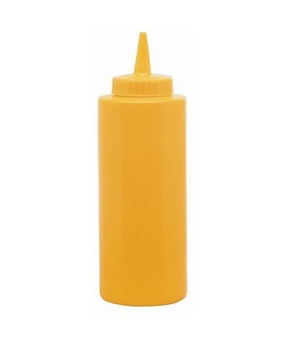 1 - EVA FLACONE CONTENITORE DOSATORE PER CONDIMENTI SALSA GIALLO 290 ML 041973