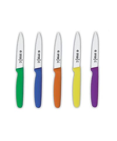 1 - COLTELLO SPELUCCHINO LAMA LISCIA ACCIAIO INOX  10 CM MANICO SINTETICO