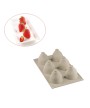 1 - Stampo multiporzione 6 Fragole e Panna 3D silicone Silikomart