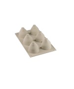 3 - Stampo multiporzione 6 Fragole e Panna 3D silicone Silikomart