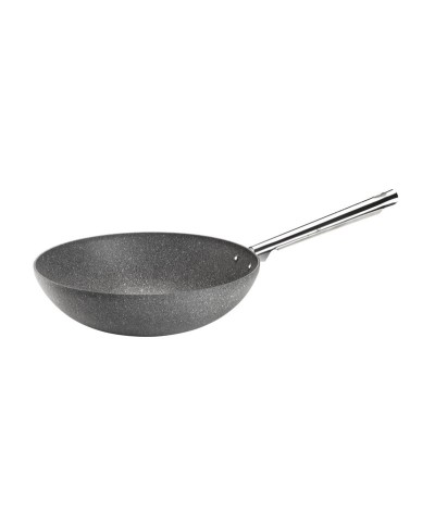 1 - Wok K2 cm 28 con 1 manico tubolare Pintinox