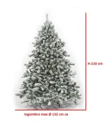 4 - Albero di Natale artificiale Tirolese Innevato cm 210