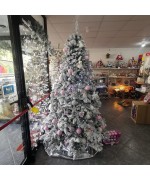 5 - Albero di Natale artificiale Tirolese Innevato cm 210