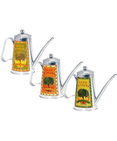 1 - EVA OLIERA DA CUCINA TAVOLA CONTENITORE PORTA OLIO 500 ml. ACCIAIO INOX