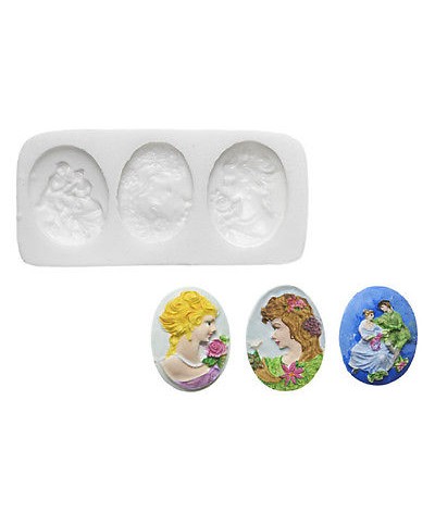 1 - SILIKOMART STAMPO FORMA MONETE DONNA INNAMORATI AMANTI TORTA CAKE SLK 183