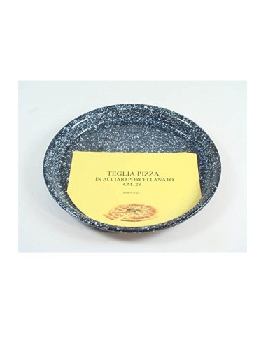 1 - Teglia pizza rotonda cm 28 acciaio porcellanato