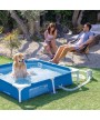 2 - Piscina quadrata per cani Intex 48402NP con pompa filtro 152 x 152 x 30,5 cm