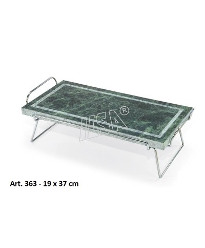 1 - Pietra ollare con Stand ripiegabile 19 x 37 cm Ilsa 363