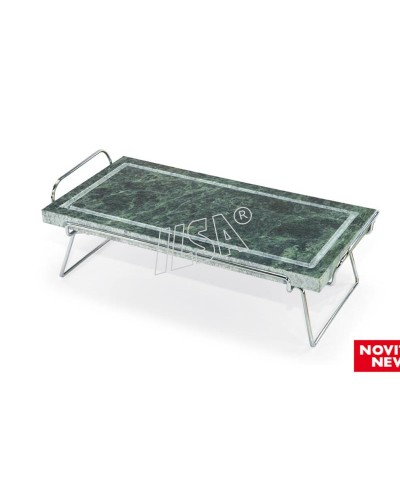 2 - Pietra ollare con Stand ripiegabile 19 x 37 cm Ilsa 363