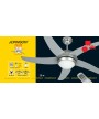 2 - Ventilatore da soffitto con luce e telecomando Johnson Miami