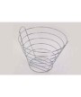 5 - EVA CESTINO CONICO PORTA FRUTTA FRUTTI PORTAFRUTTA METALLO CROMATO 22 CM