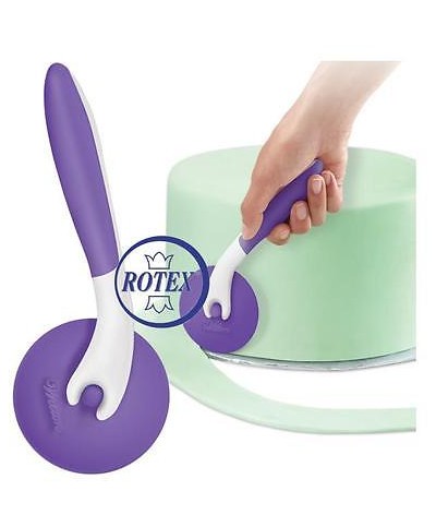 1 - WILTON ROTELLA TAGLIA FONDENTE GLASSA PASTA DI GOMMA DECORO DOLCI TORTE